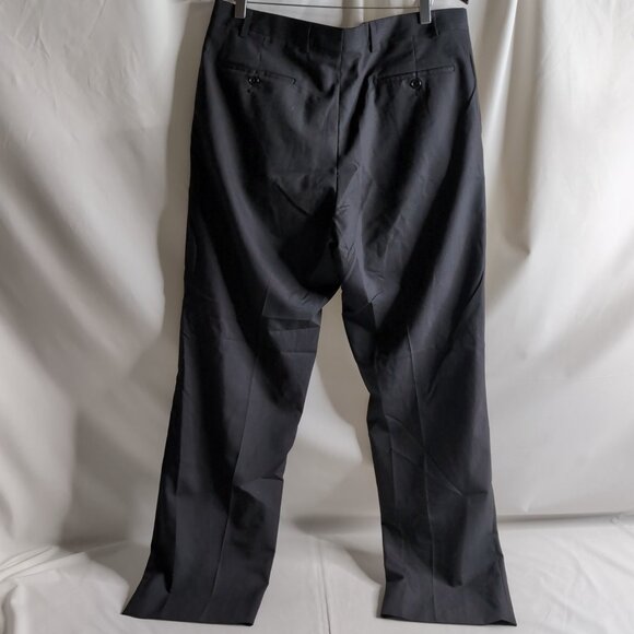 DKNY Men's Black Striped Dress Pants 100% Wool, Size 36 - Picture 2 of 6